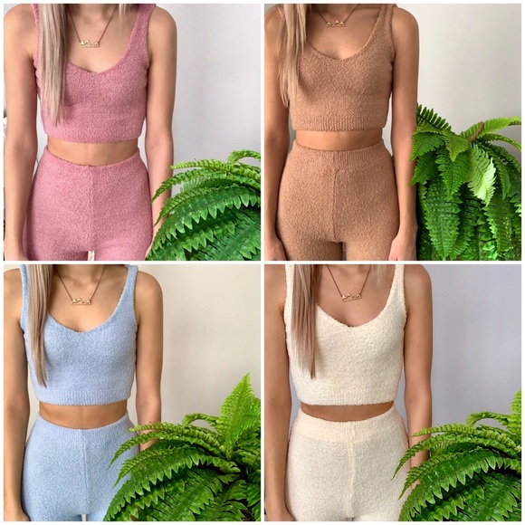 Tan Fuzzy 2 Piece Set NWT - Picture 8 of 9